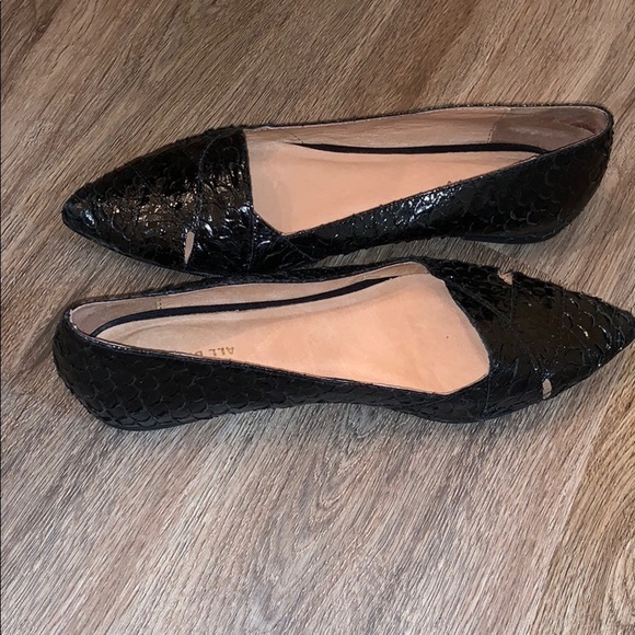 All Black Anthropologie flat shoes size -  38 - Picture 3 of 6